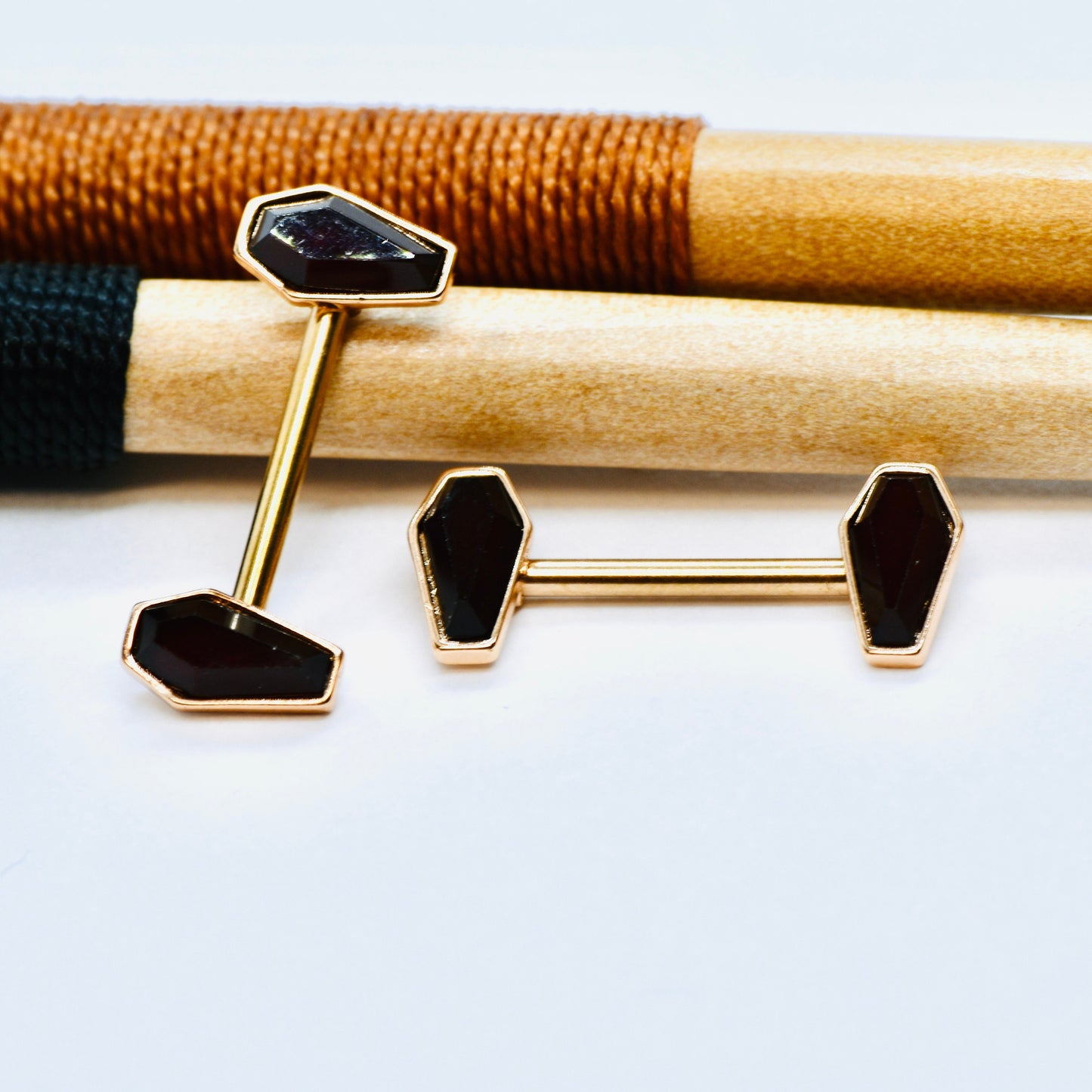 14G 316L Surgical Steel Nipple Bars With Shield Shape Ends, Nipple Piercing Body Jewellery