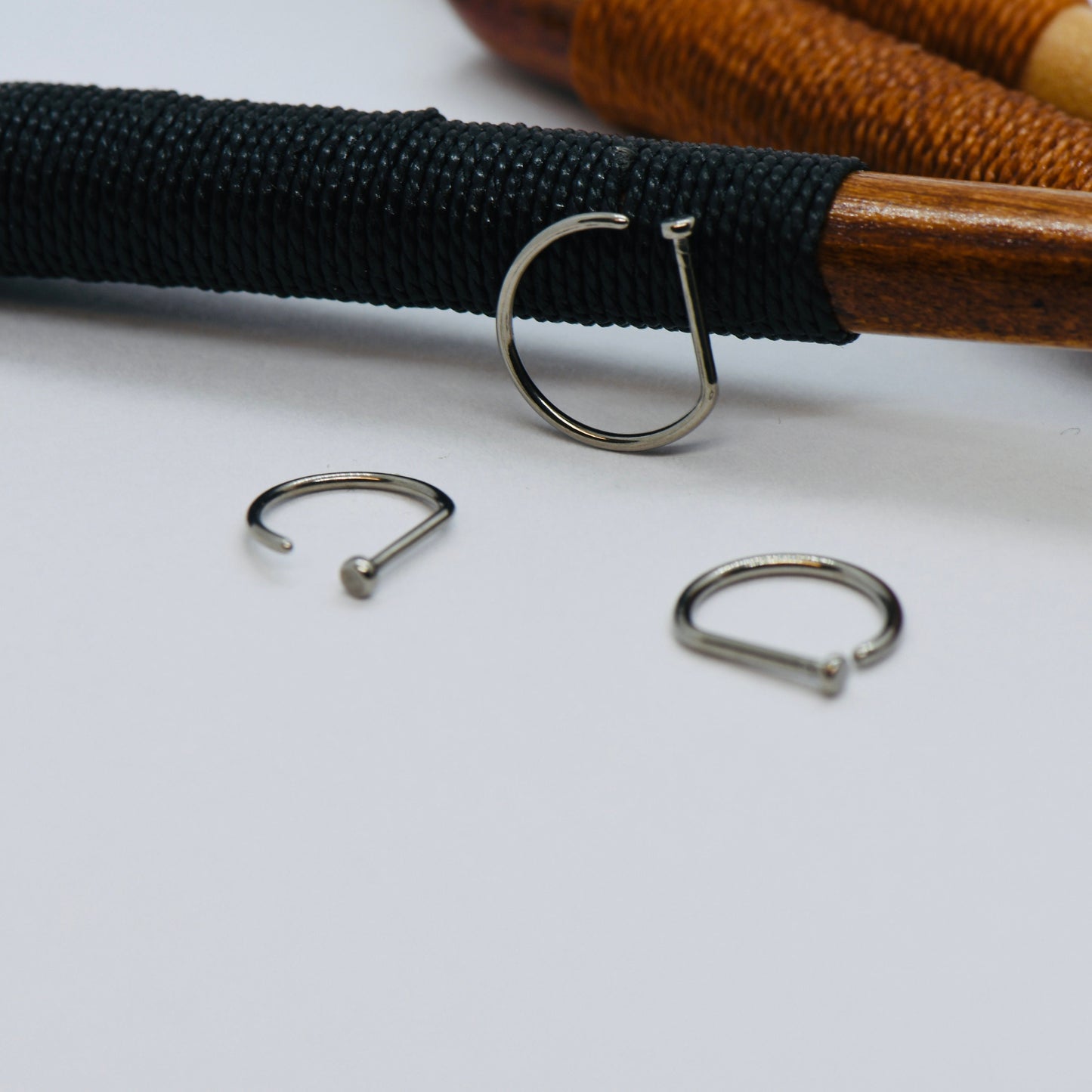 F136 Titanium 20g, 18g D Shape Nose Ring
