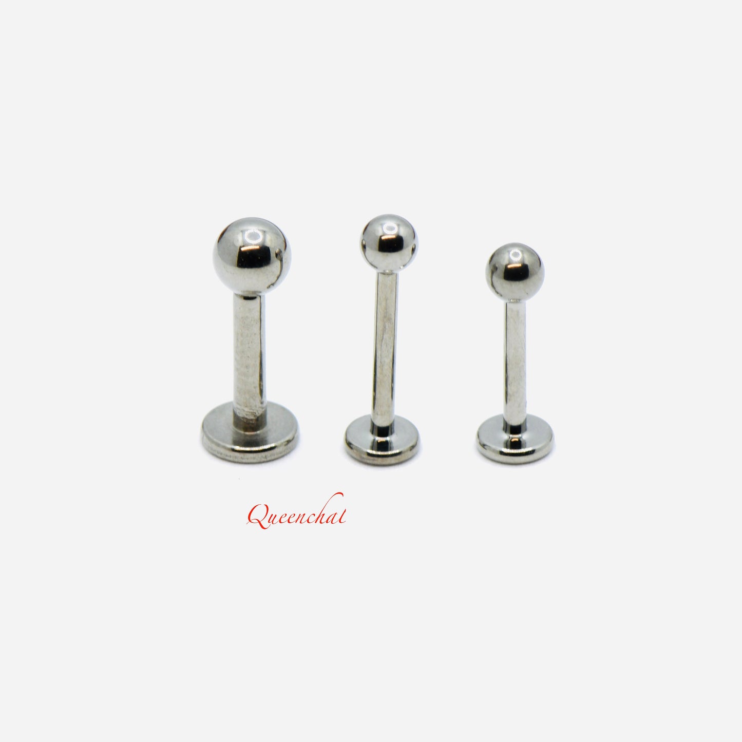 F136 Titanium 16g Internally Threaded Labret With Ball