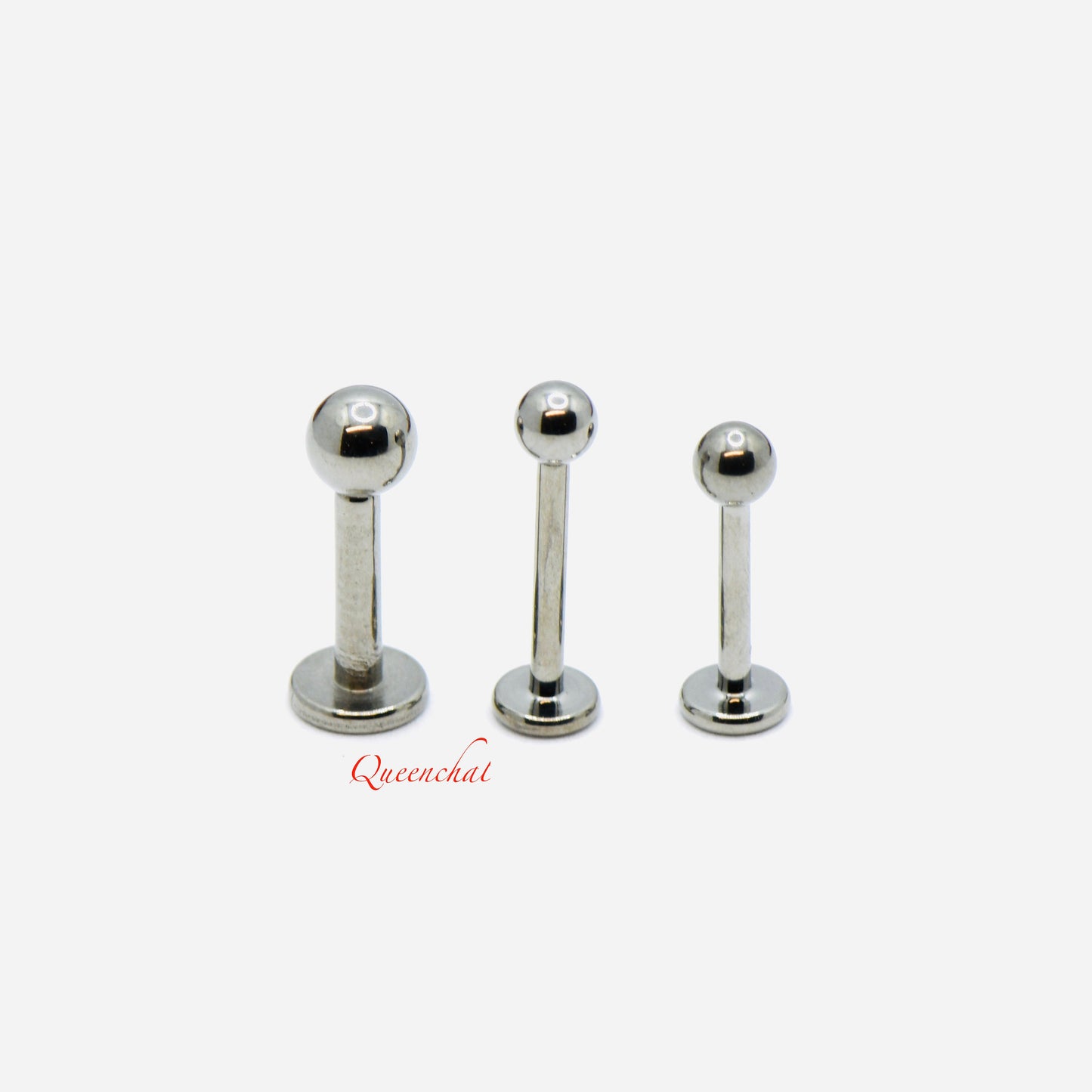 F136 Titanium 16g Internally Threaded Labret With Ball
