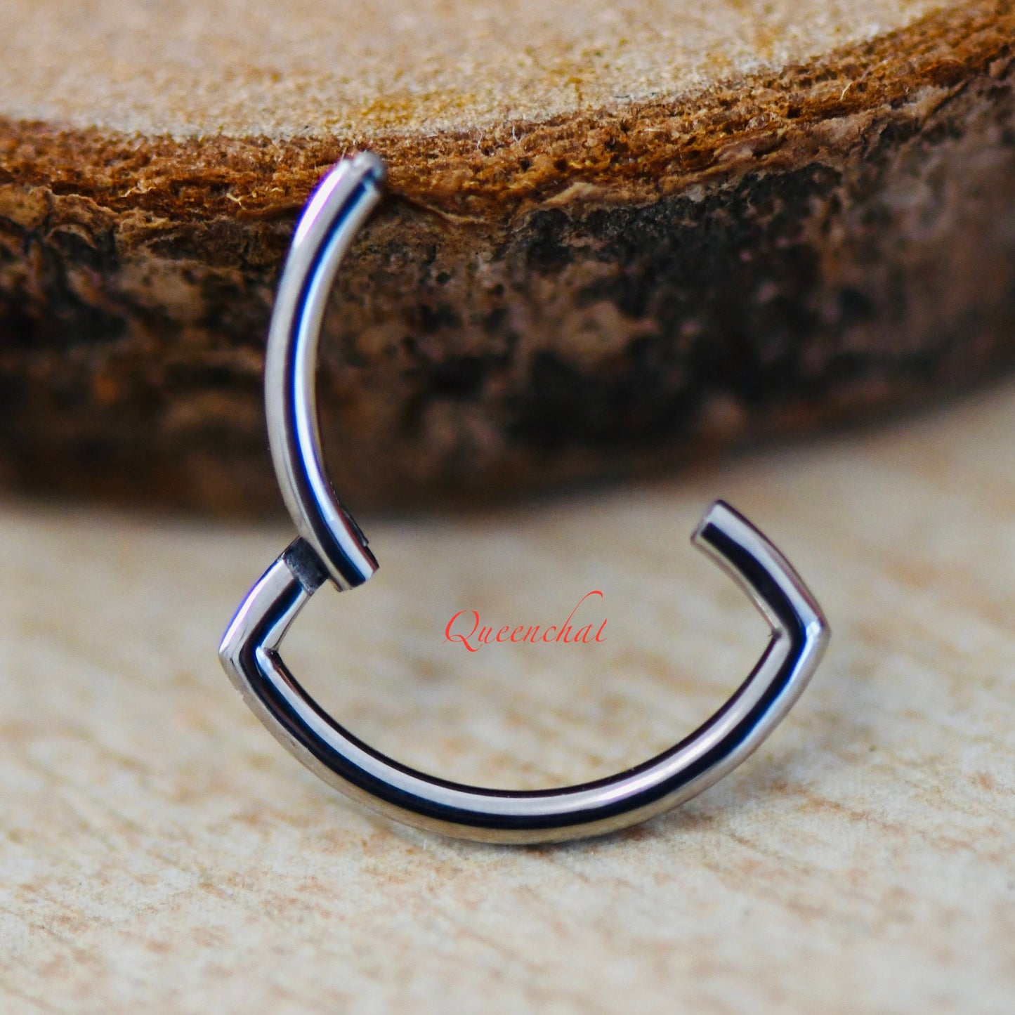 16G 316L Surgical Steel Oval Segment ring Hinged Septum Clicker Nose Ring 8mm Daith Ring