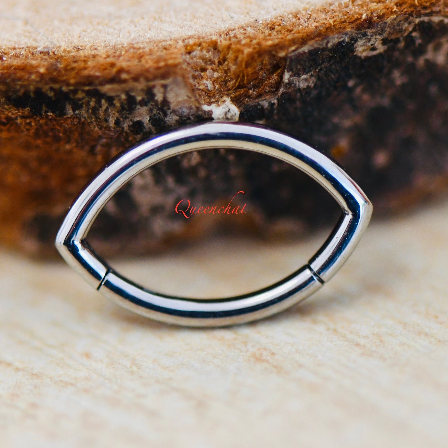 16G 316L Surgical Steel Oval Segment ring Hinged Septum Clicker Nose Ring 8mm Daith Ring