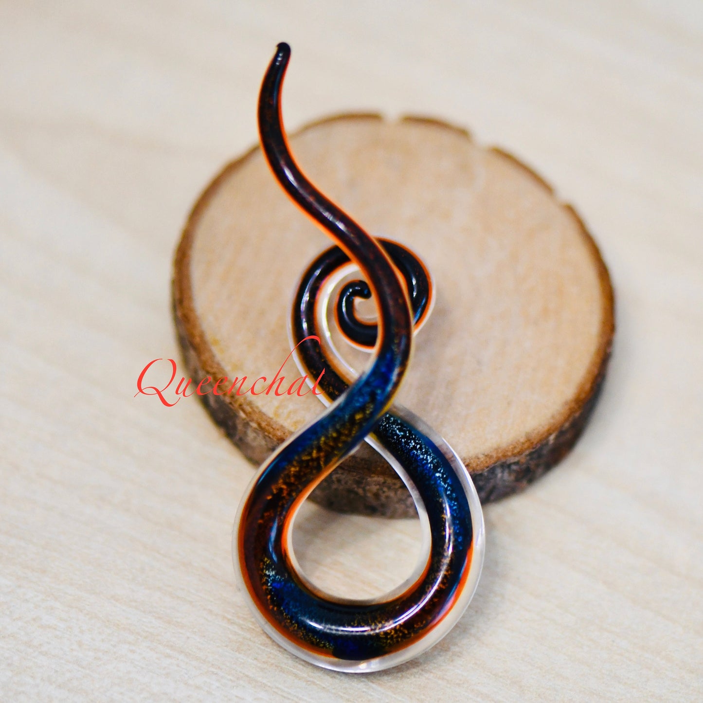 Glass Pincher Ear Stretcher Taper Twisted Design Ear Gauge Body Piercing Jewelry Glass Pincher 8mm
