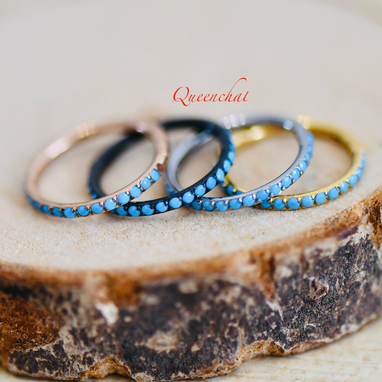 F136 Titanium 16G Blue Turquoise Micro Pave Segment Ring Hinged Septum Clicker Ring Conch Tragus Helix Hoop
