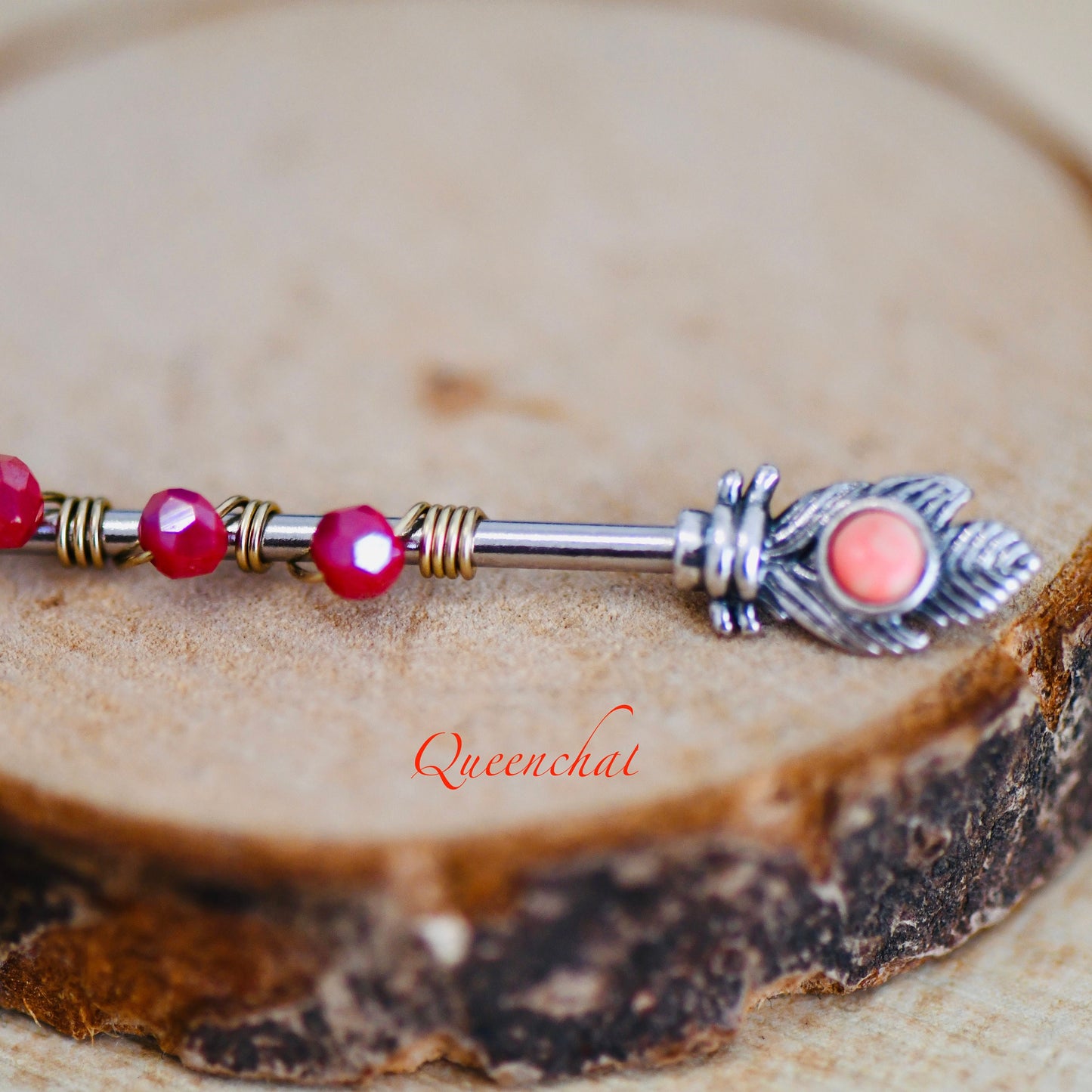 14G 316L Surgical Steel Pink Turquoise Features Industrial Barbell Long Barbell Ear Piercing