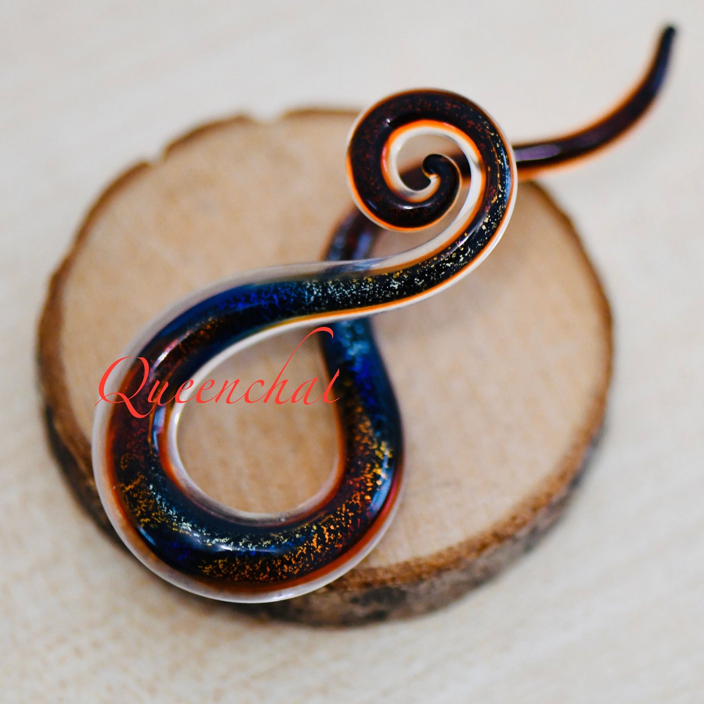 Glass Pincher Ear Stretcher Taper Twisted Design Ear Gauge Body Piercing Jewelry Glass Pincher 8mm