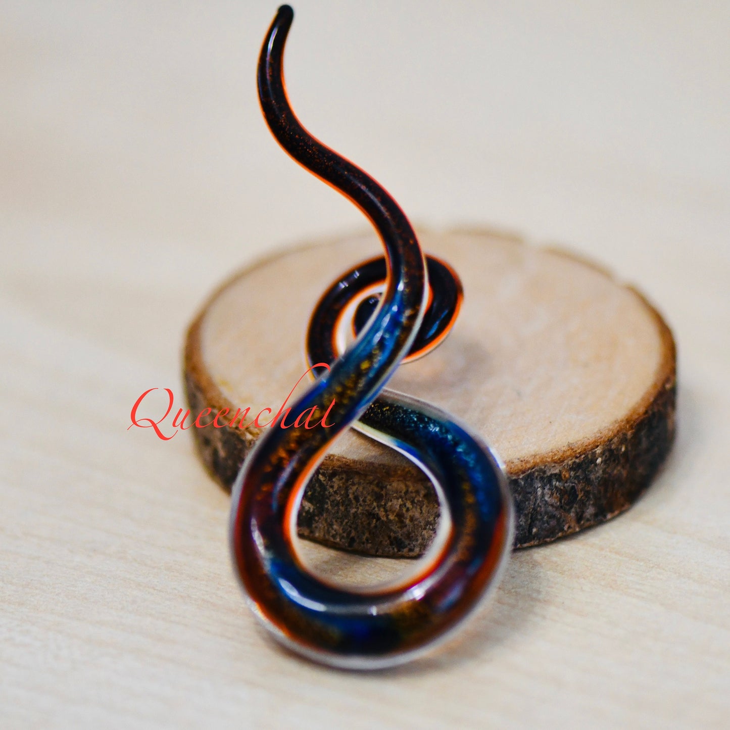 Glass Pincher Ear Stretcher Taper Twisted Design Ear Gauge Body Piercing Jewelry Glass Pincher 8mm