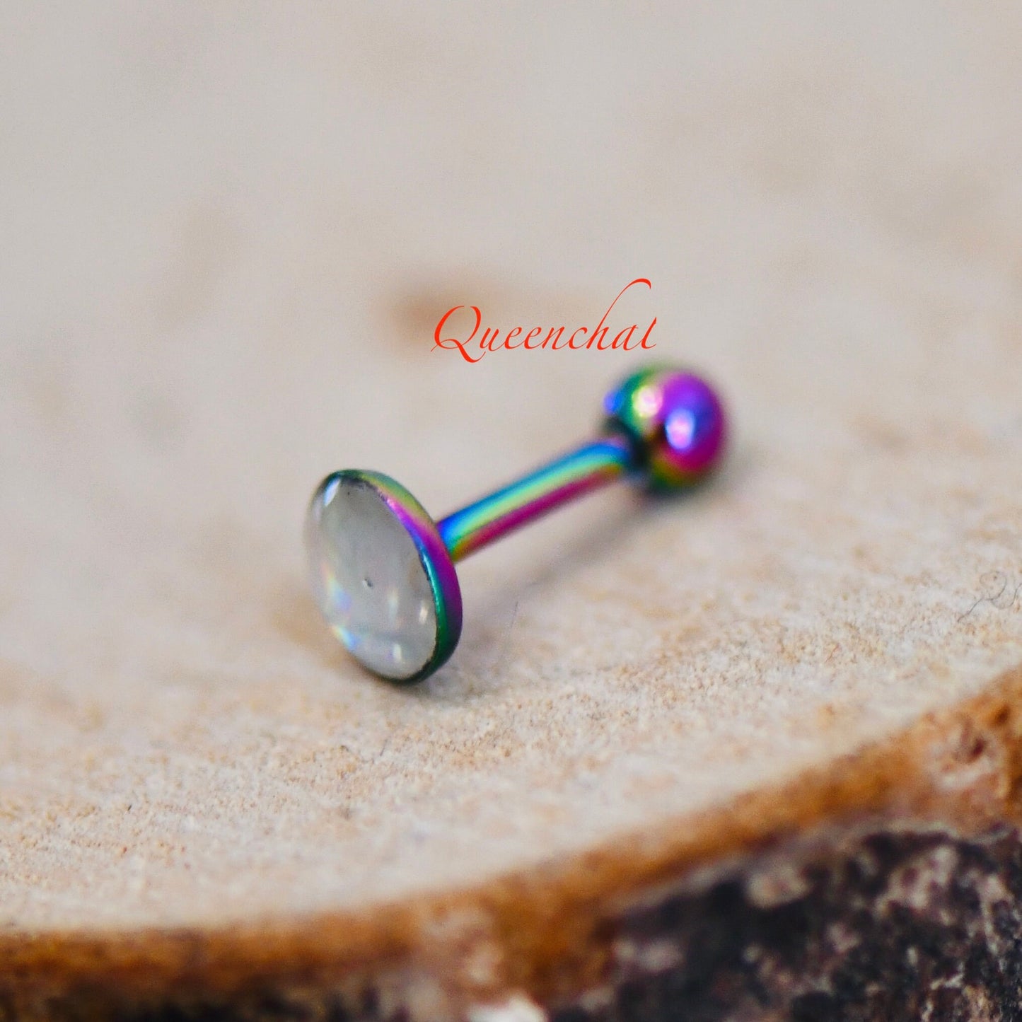 16G 316L Surgical Steel Rainbow Stud EarringWith Crystal, Cartilage Stud Body Piercing Jewellery Lobe Earring