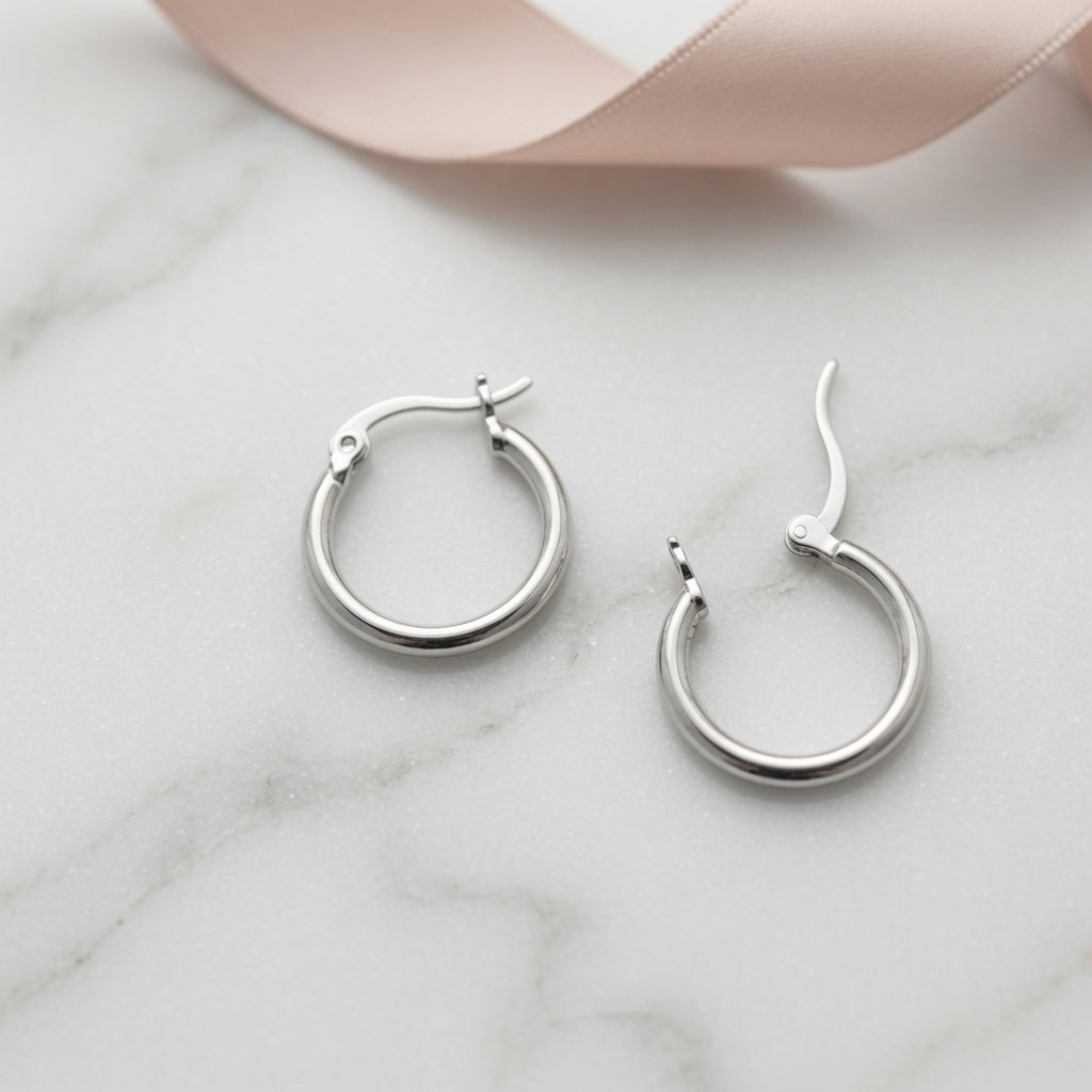 S925 Sterling Silver Classic Hoop Earrings