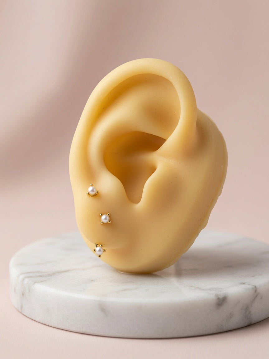 S925 Gold Plated Pearl Ear Jacket Earrings – June Birthstone
