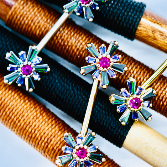 14G 316L Surgical Steel Multi Colour Flower Nipple Bars Nipple Piercing Body Jewellery