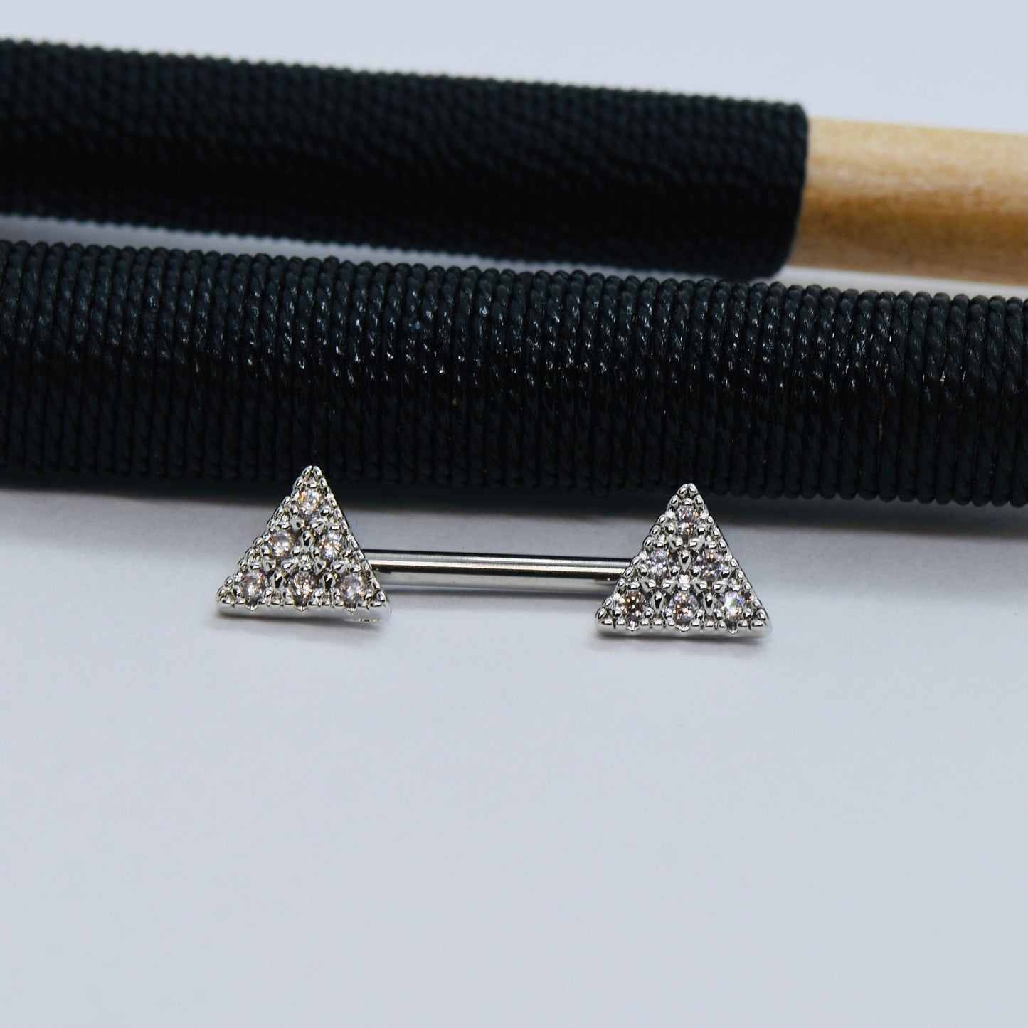 14G 316L Surgical Steel Triangular Nipple Bars