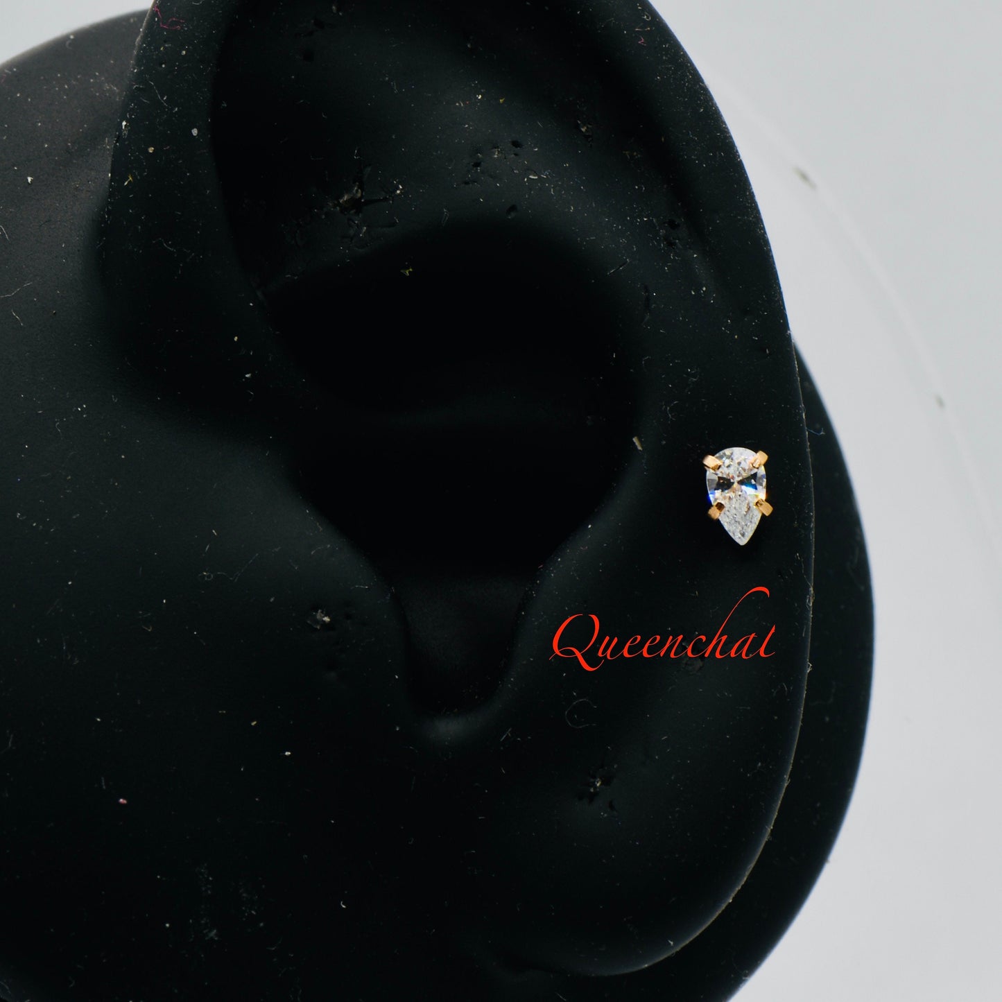 16G 316L Surgical Steel Tear Drops Cartilage Stud Earring