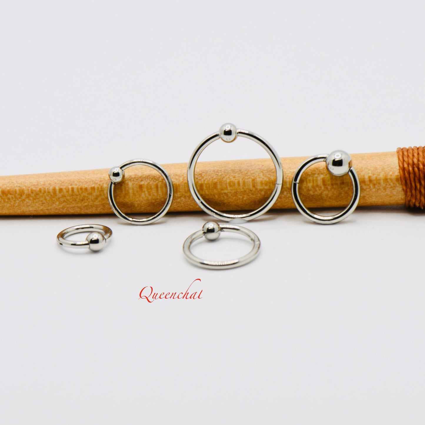 16G 316L Surgical Steel Segment Ring With a Bead Hinged Clicker Helix, Conch, Septum Ring BCR Shaped Segment Ring