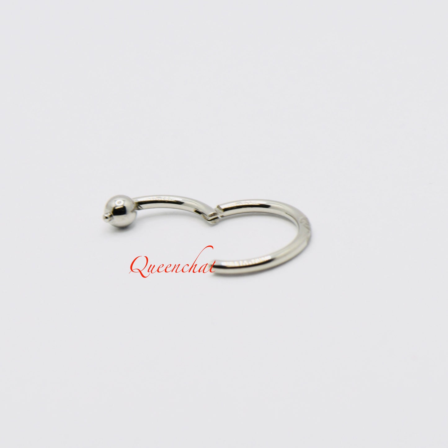 16G 316L Surgical Steel Segment Ring With a Bead Hinged Clicker Helix, Conch, Septum Ring BCR Shaped Segment Ring