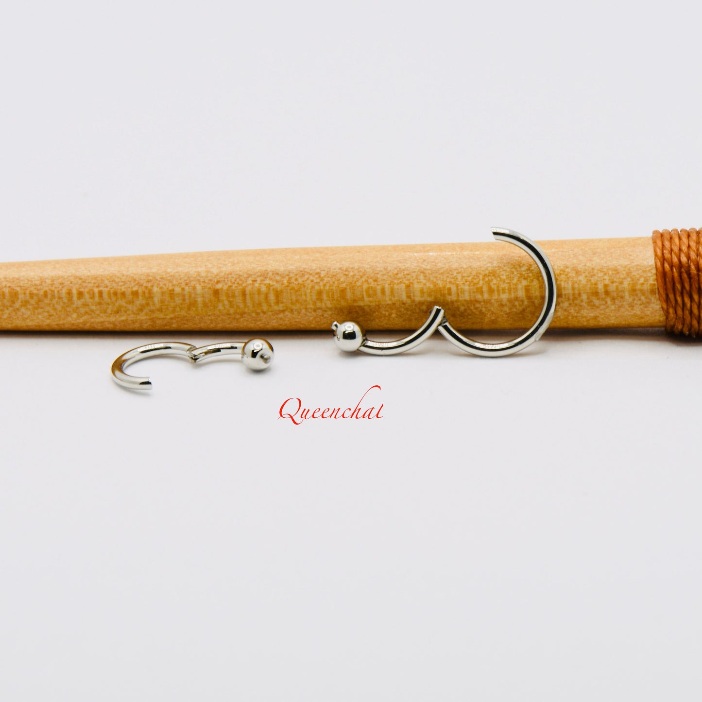 16G 316L Surgical Steel Segment Ring With a Bead Hinged Clicker Helix, Conch, Septum Ring BCR Shaped Segment Ring