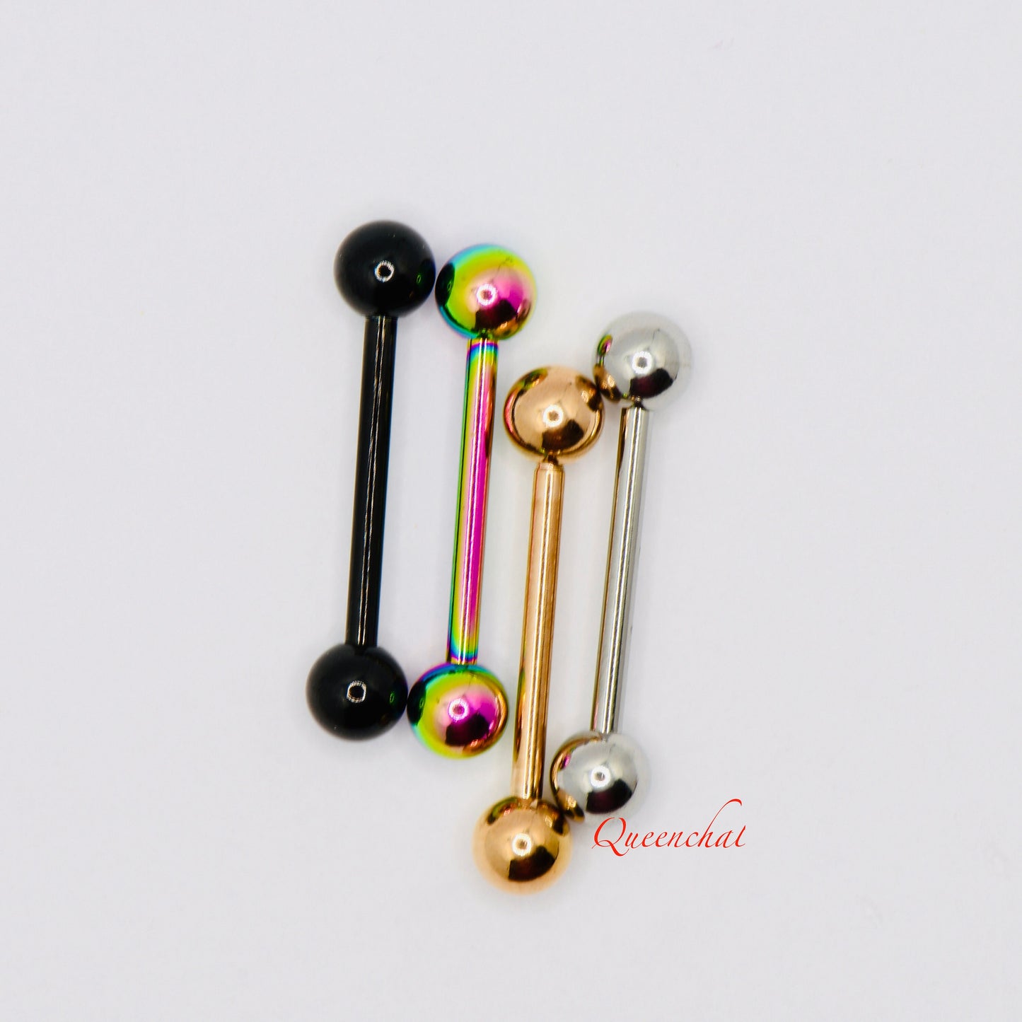 14G 316L Surgical Steel Nipple Bar, Lip Bar, Vertical Piercing Bar