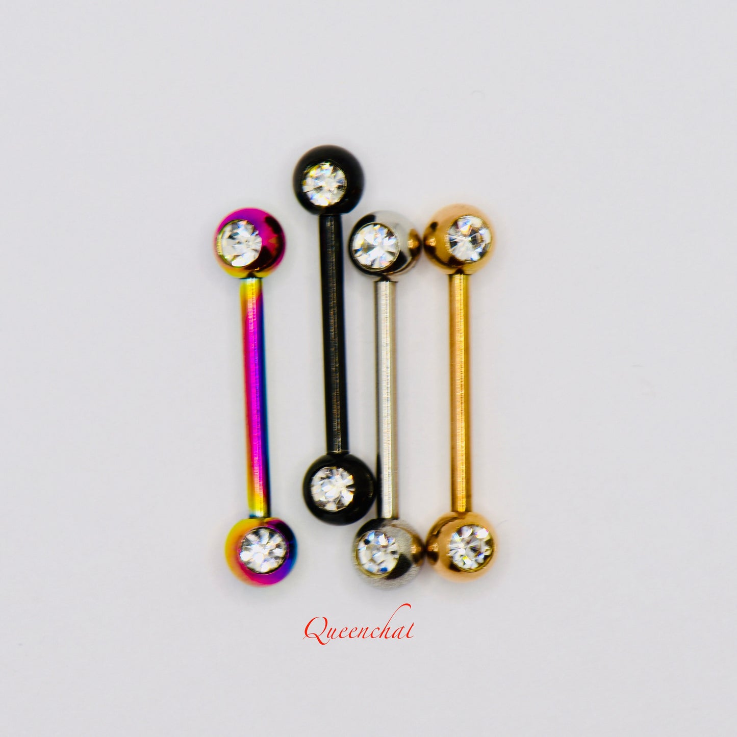 14G 316L Surgical Steel Nipple Bar, Lip Bar, Vertical Piercing Bar