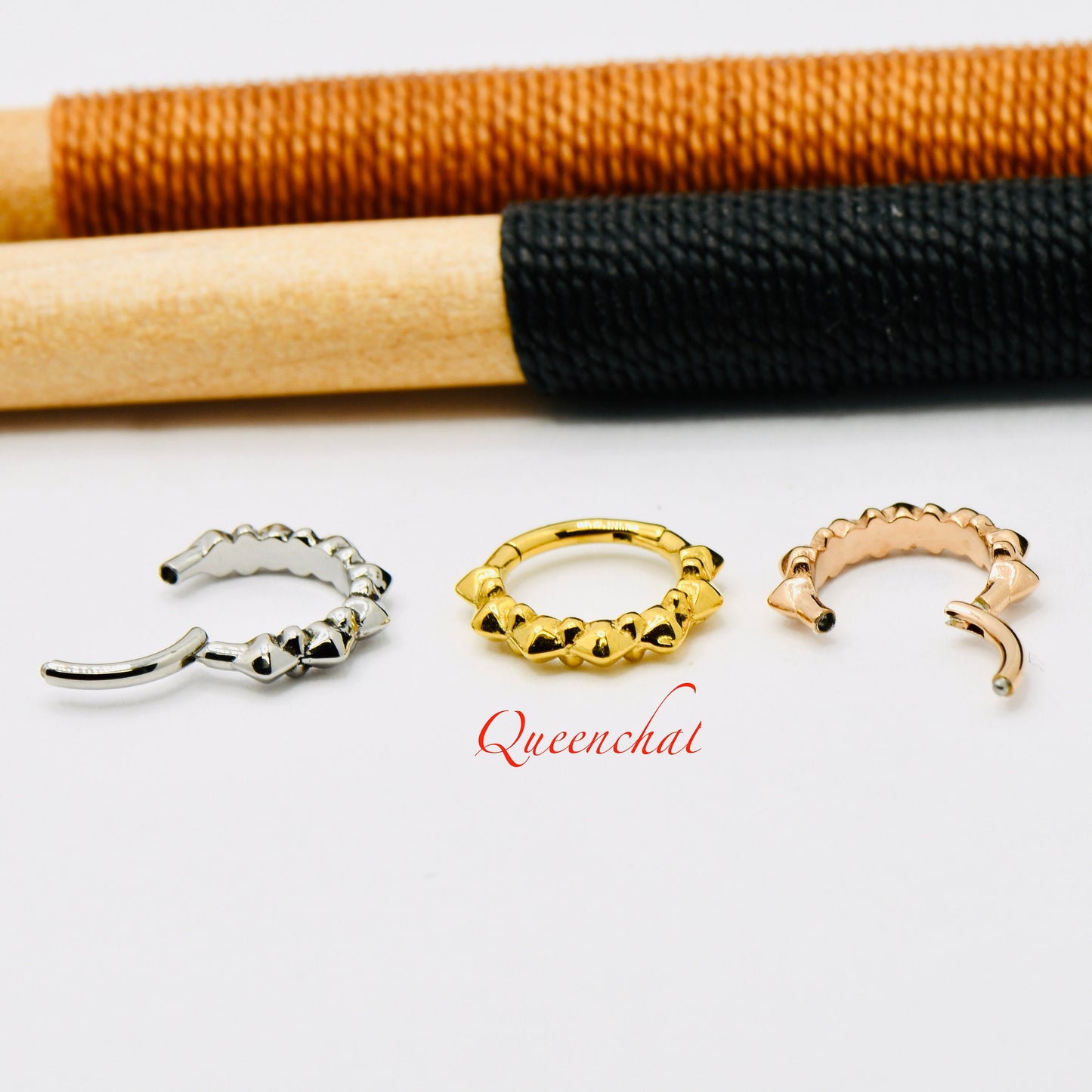 16G 316L S/S Petal Design Hinged Segment Ring Septum Ring Nose Ring 8mm