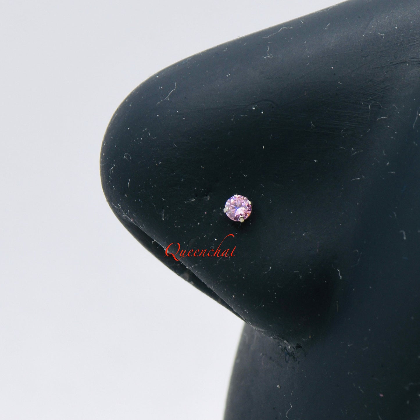 20g F136 Titanium CZ Nose Stud