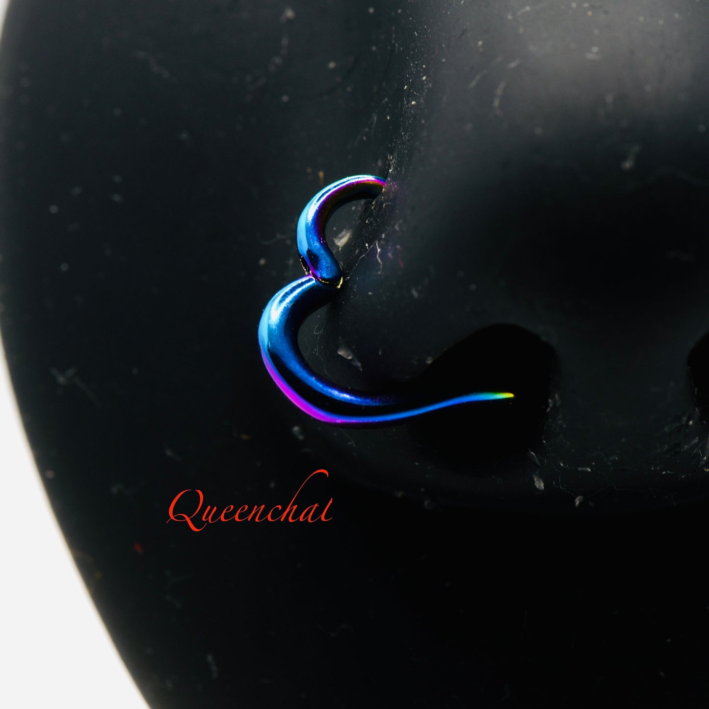 16G 316L Surgical Steel Rainbow Clicker Hinged Segment Ring Nose Ring