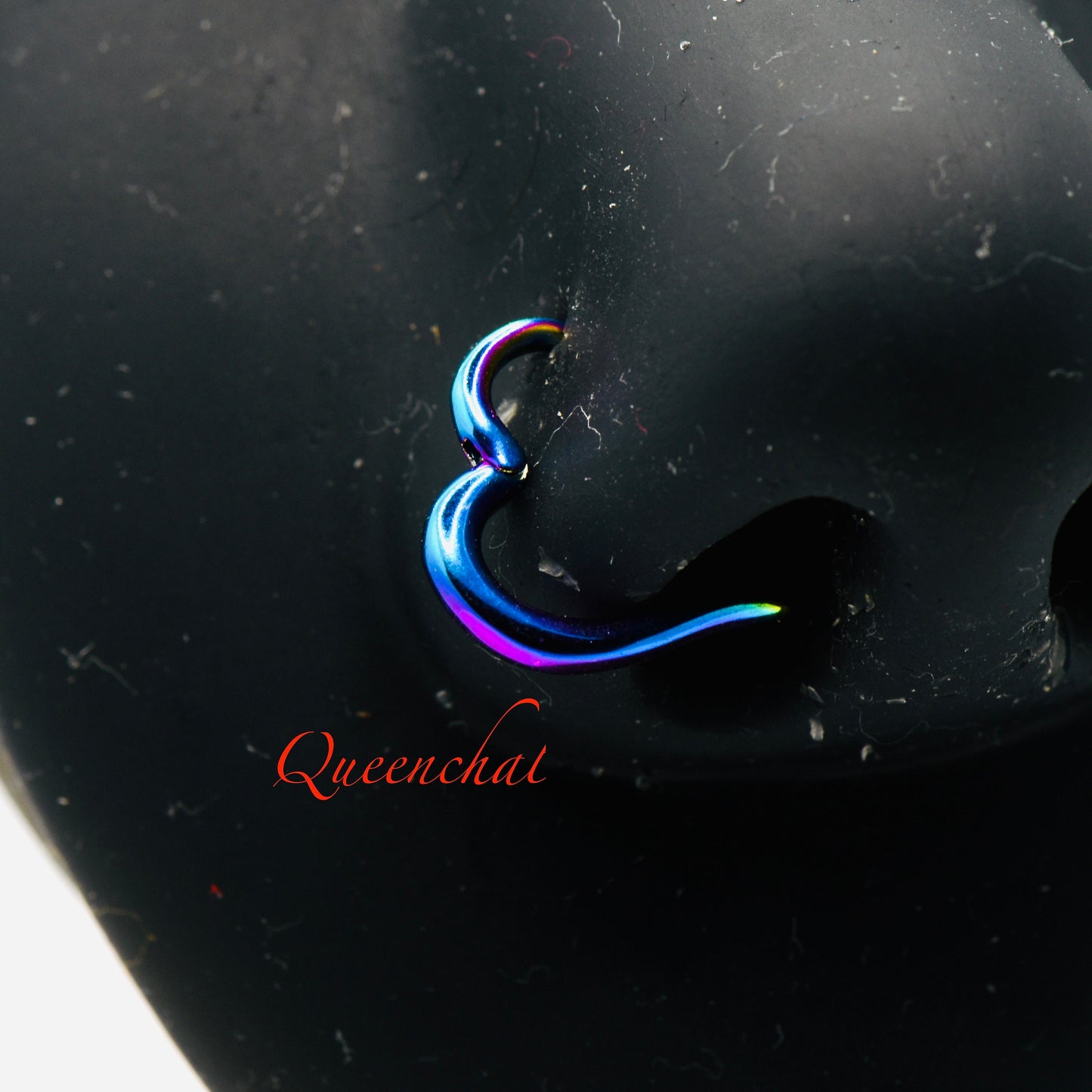 16G 316L Surgical Steel Rainbow Clicker Hinged Segment Ring Nose Ring
