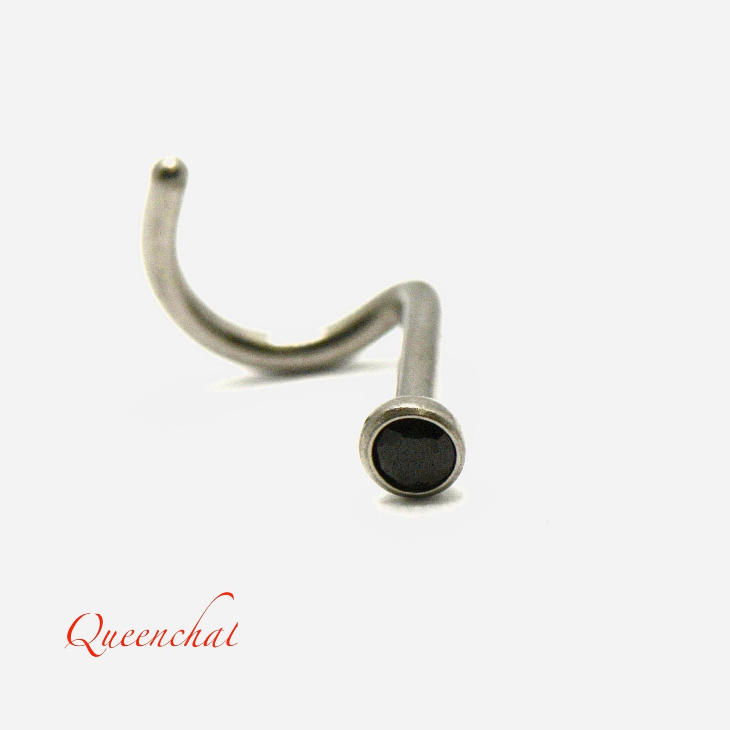 22G, 20G, 18G F136 Titanium CZ Nose Stud