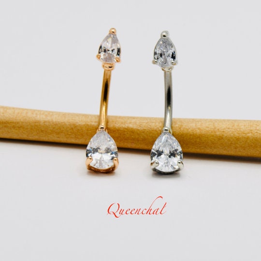 316L Surgical Steel 14G Belly Bar, Navel Ring Belly Piercing Jewellery