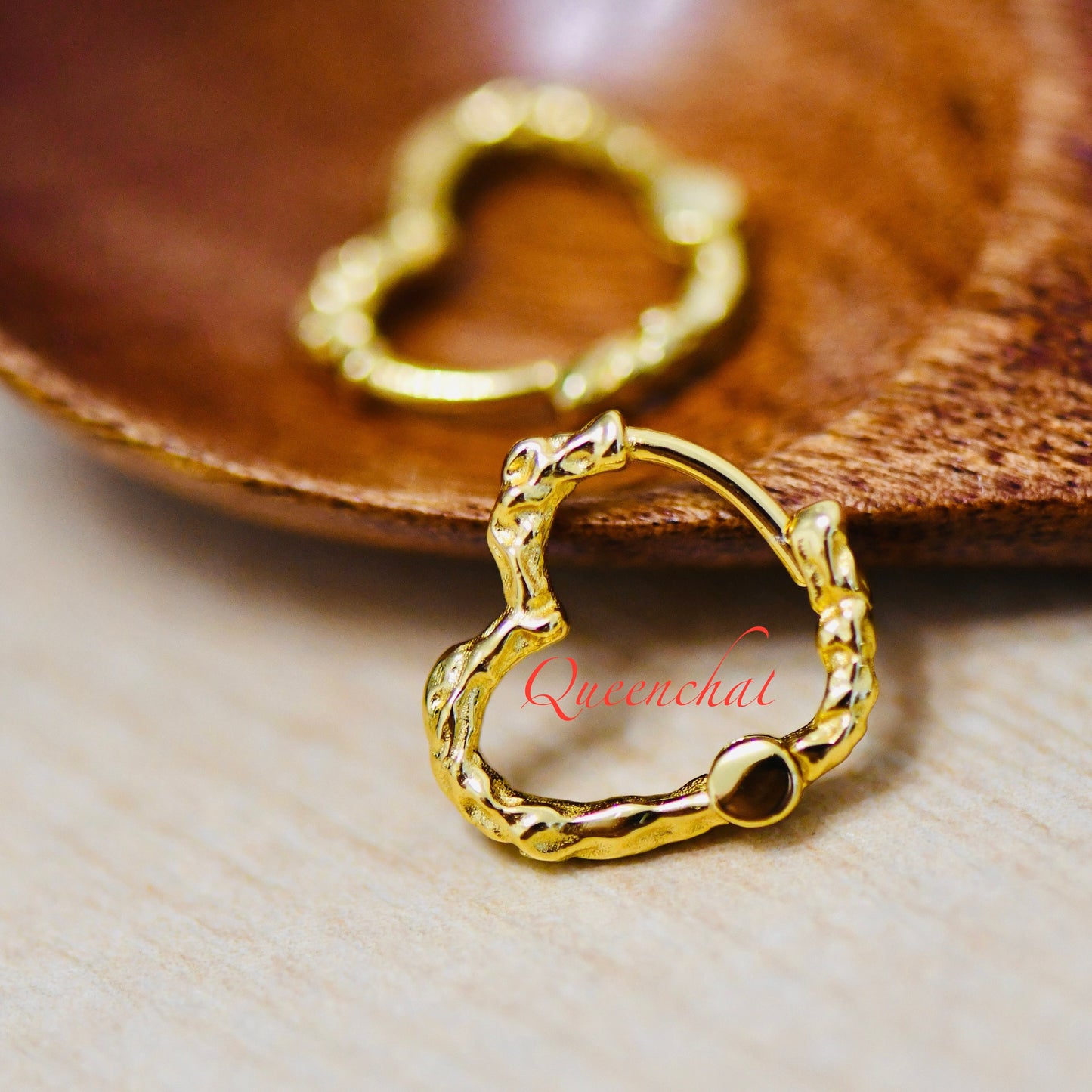 S925 Sterling Silver Heart Hoop Earring, Gold, Silver Heart Huggie Hoops