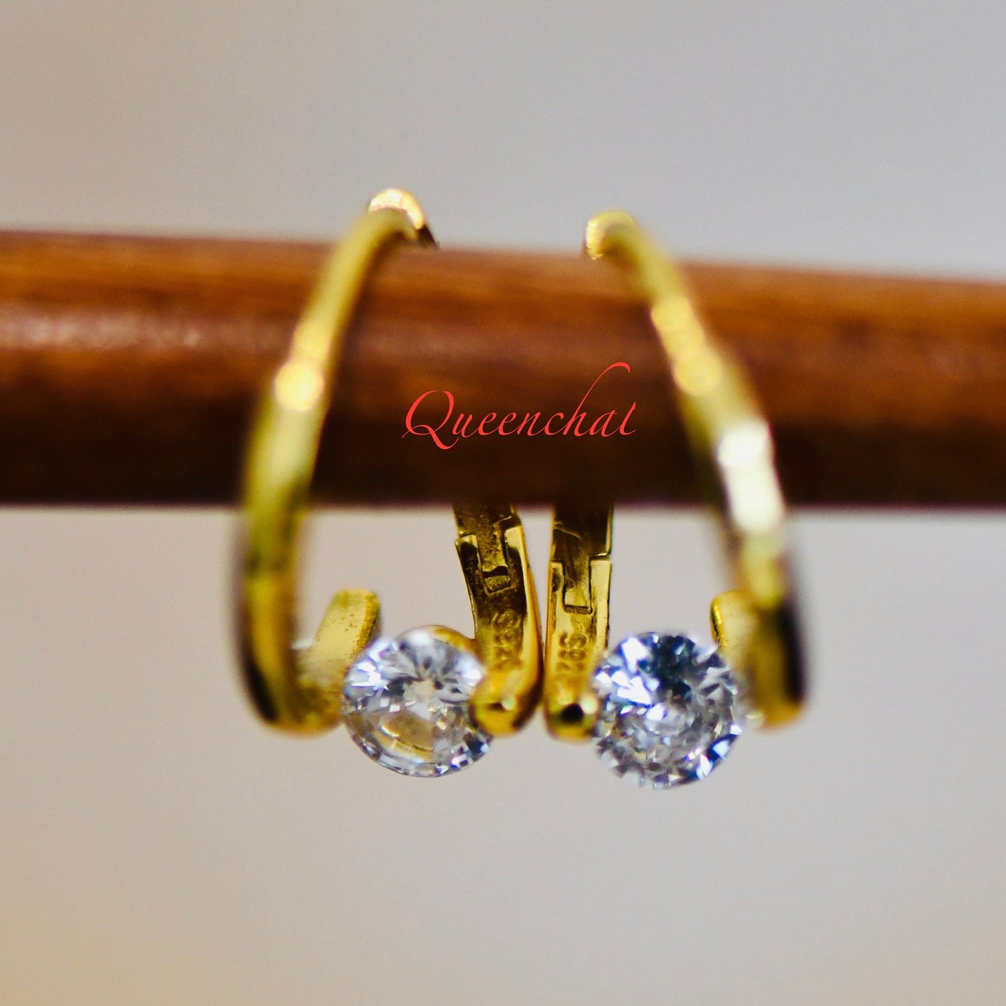 S925 Sterling Silver CZ Hoop Earrings, Silver, Gold Hoops