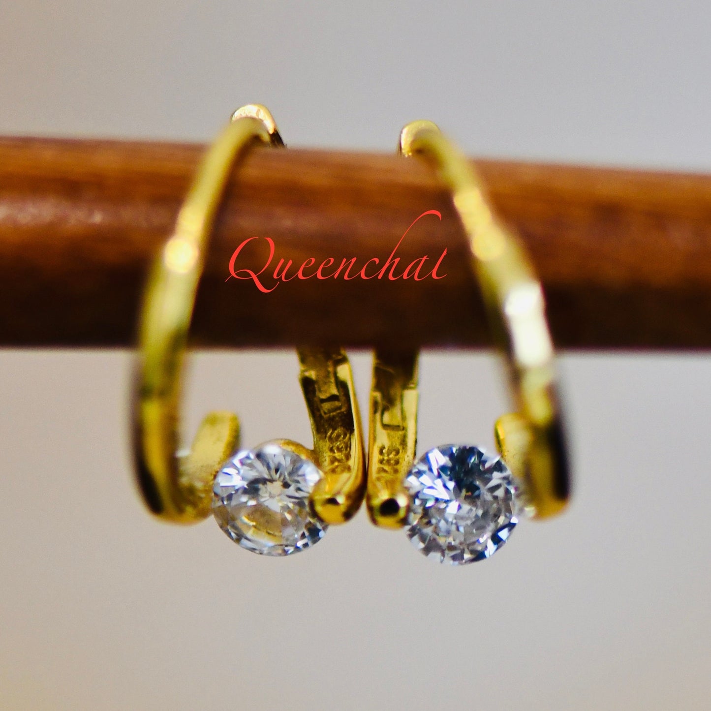 S925 Sterling Silver CZ Hoop Earrings, Silver, Gold Hoops