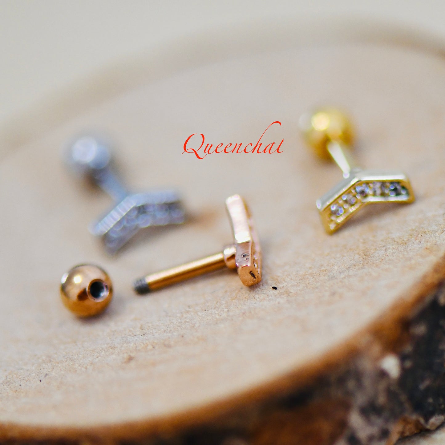 16G 316L Surgical Steel CZ Stud Earring, Cartilage Stud Body Piercing Jewellery Lobe Earring