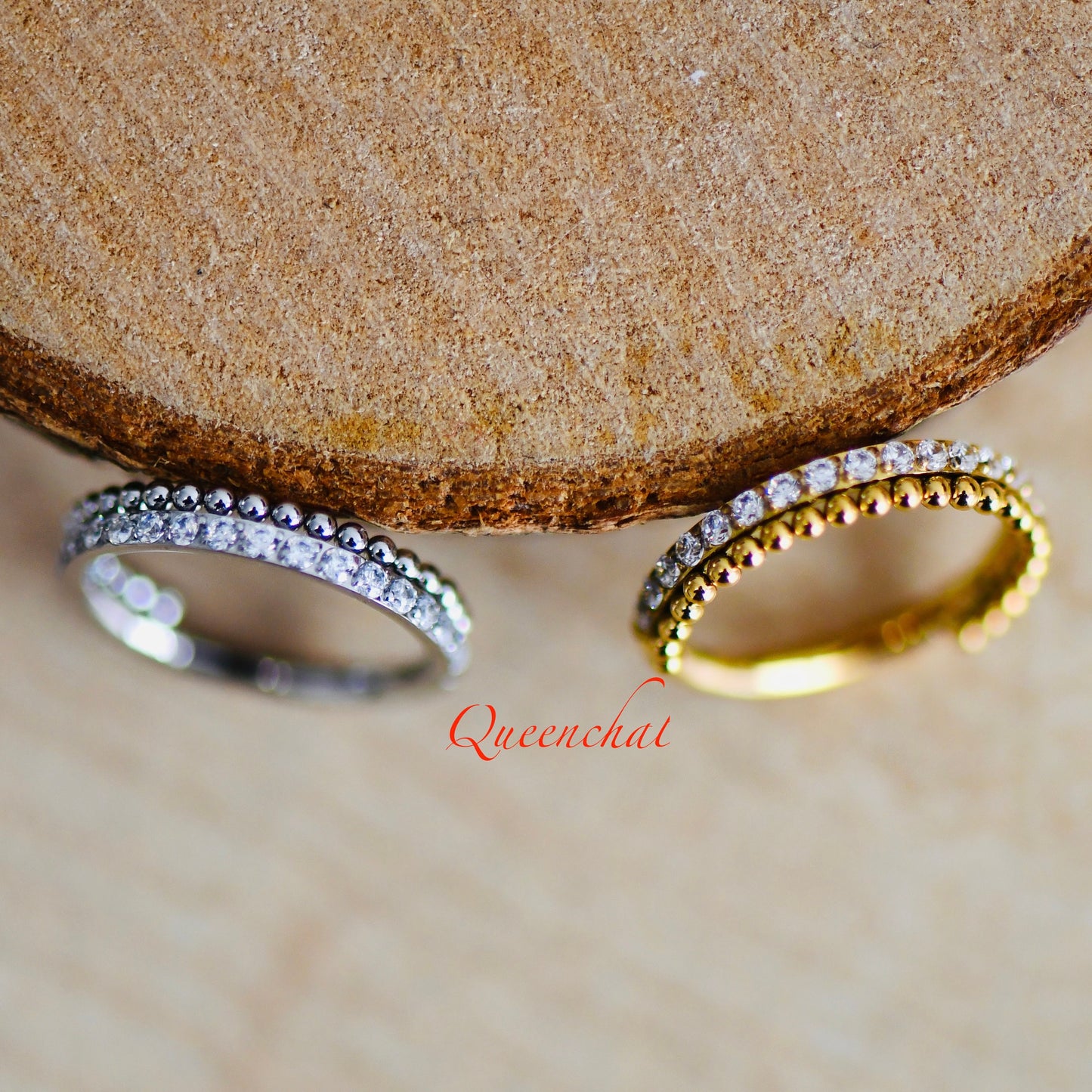 16G 316L S/S Beaded and CZ Hinged Segment Ring Conch Ring, Lobe Ring 10mm Gold, Silver Clicker Ring