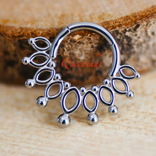 16G 316L Surgical Steel Septum Ring Cartilage Piercing Earring Gold Silver Clicker Ring Daith Ring, Lobe Ring, Septum Ring