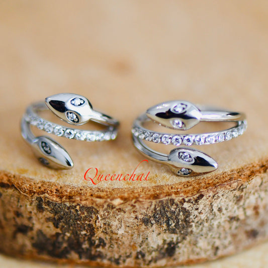 16G 316L S/S Double Snake Headedl Hinged Segment Ring Septum Ring Nose Ring
