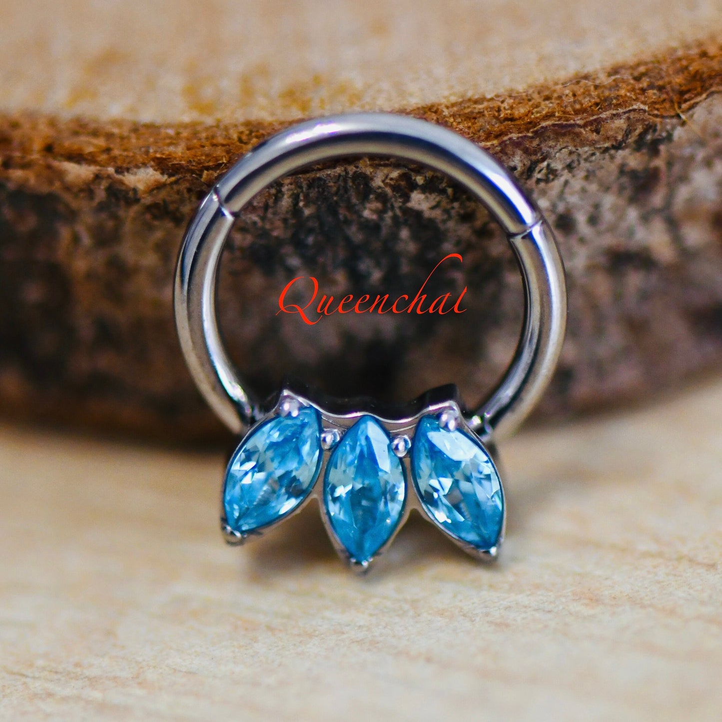 16G 316L Surgical Steel CZ Petals Septum Segment Cartilage Piercing Earring Gold Silver Clicker Daith Ring Earring