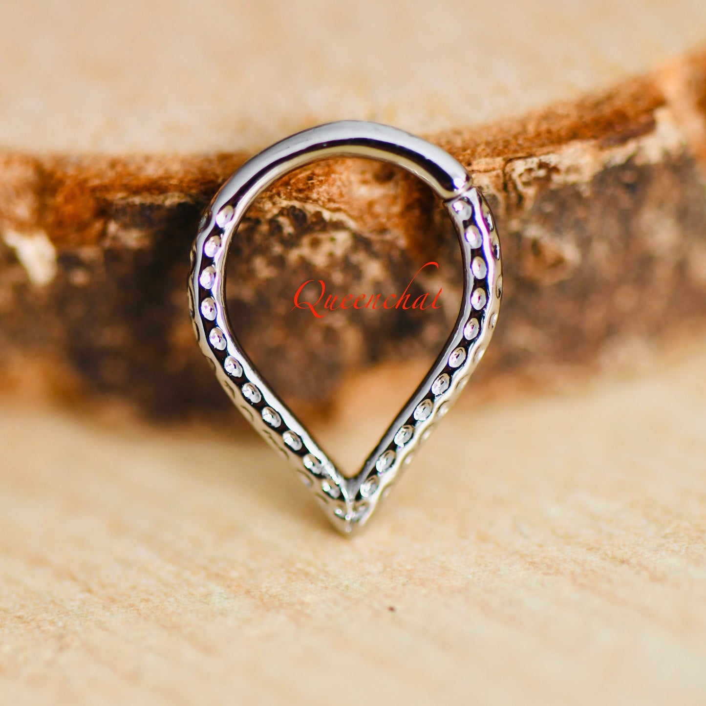 316L Surgical Steel 16G V Shape Ring Hinged Septum Ring Daith Rook Tragus Helix Hoop