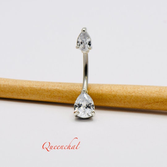 316L Surgical Steel 14G Belly Bar, Navel Ring Belly Piercing Jewellery