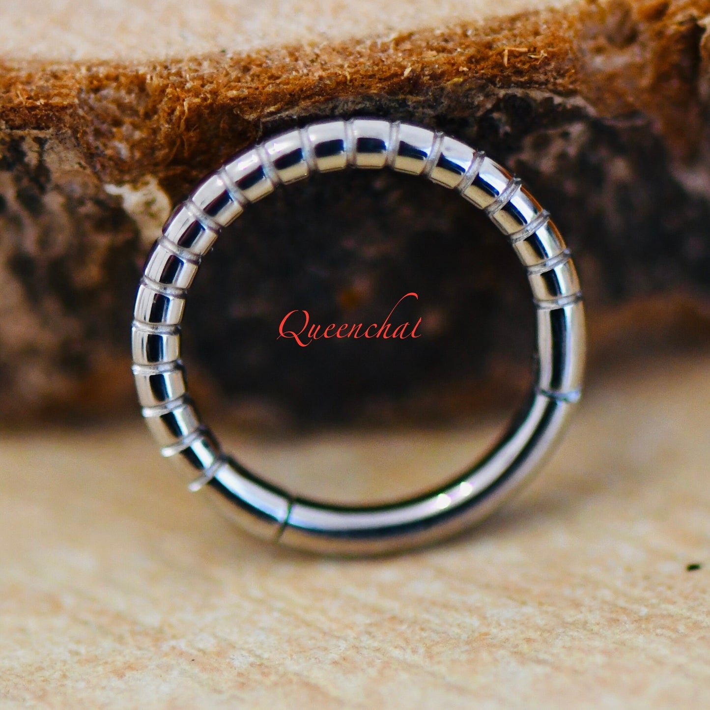16G 316L Surgical Steel Segment Like Design Segment ring Hinged Septum Clicker Nose Ring 8mm Tragus, Daith Ring, Helix Ring