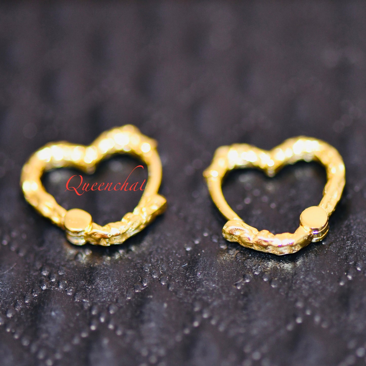 S925 Sterling Silver Heart Hoop Earring, Gold, Silver Heart Huggie Hoops