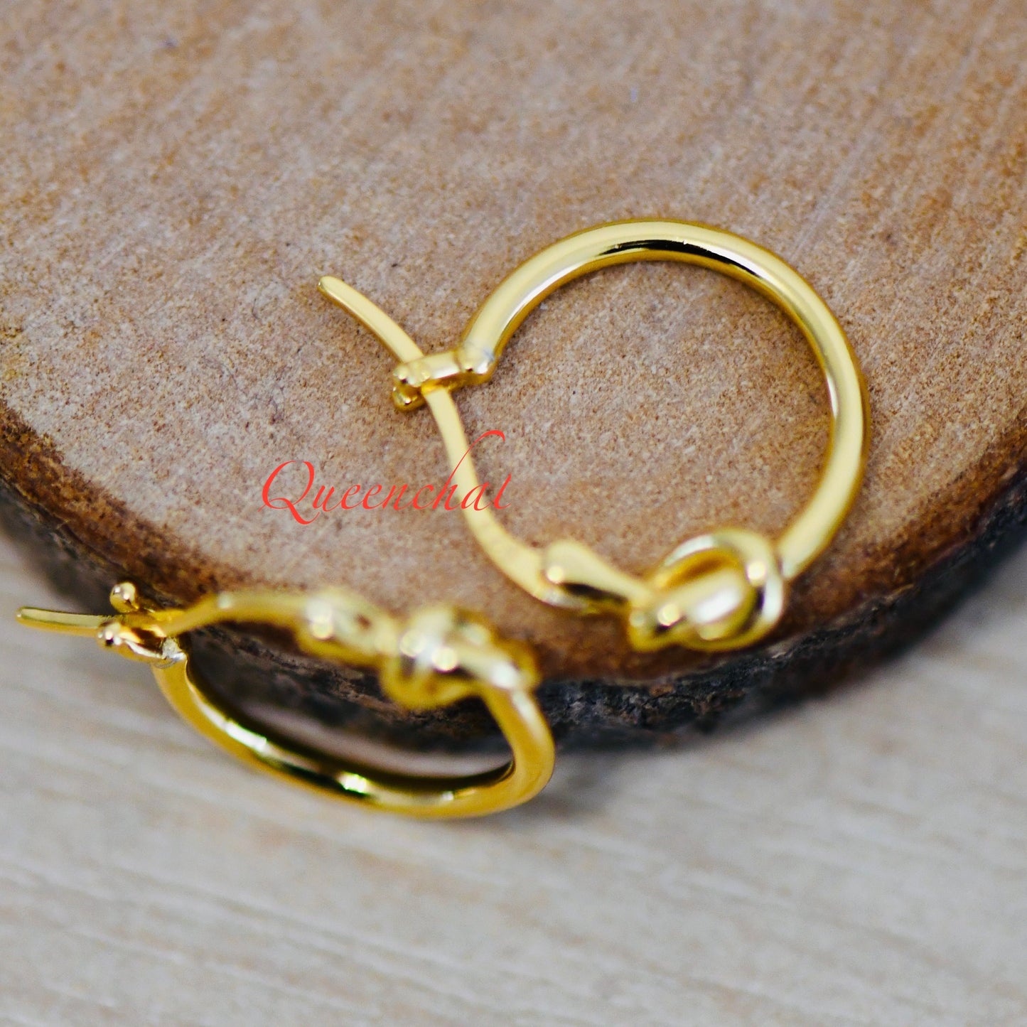 S925 Sterling Silver Love Knot Hoop Earrings, Silver, Gold Knotted Hoops