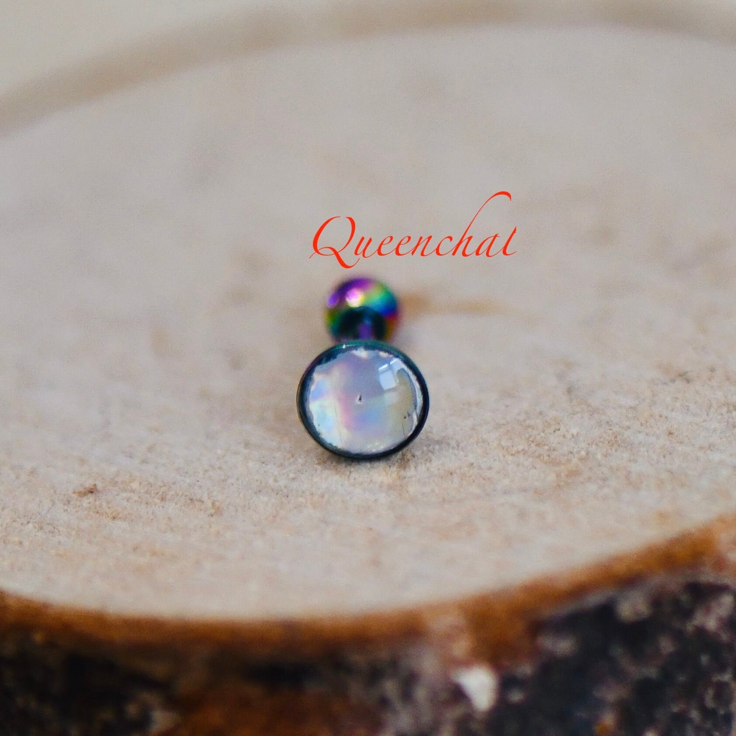 16G 316L Surgical Steel Rainbow Stud EarringWith Crystal, Cartilage Stud Body Piercing Jewellery Lobe Earring