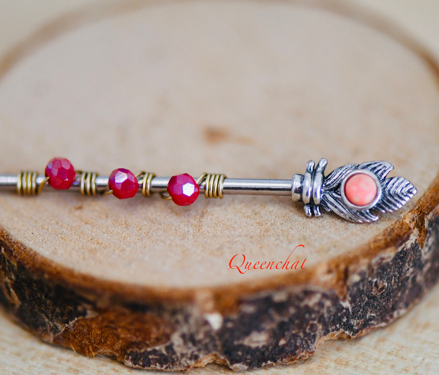 14G 316L Surgical Steel Pink Turquoise Features Industrial Barbell Long Barbell Ear Piercing