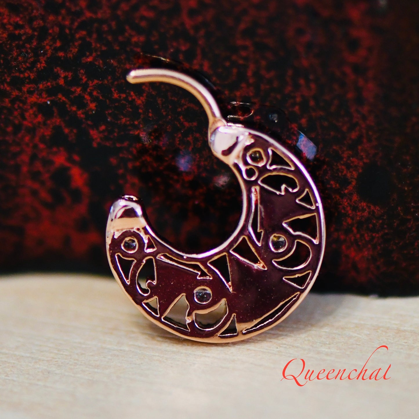 16G Hawaiian Style Septum Ring Ring Daith Septum Ring Hinged Clicker Rose Gold